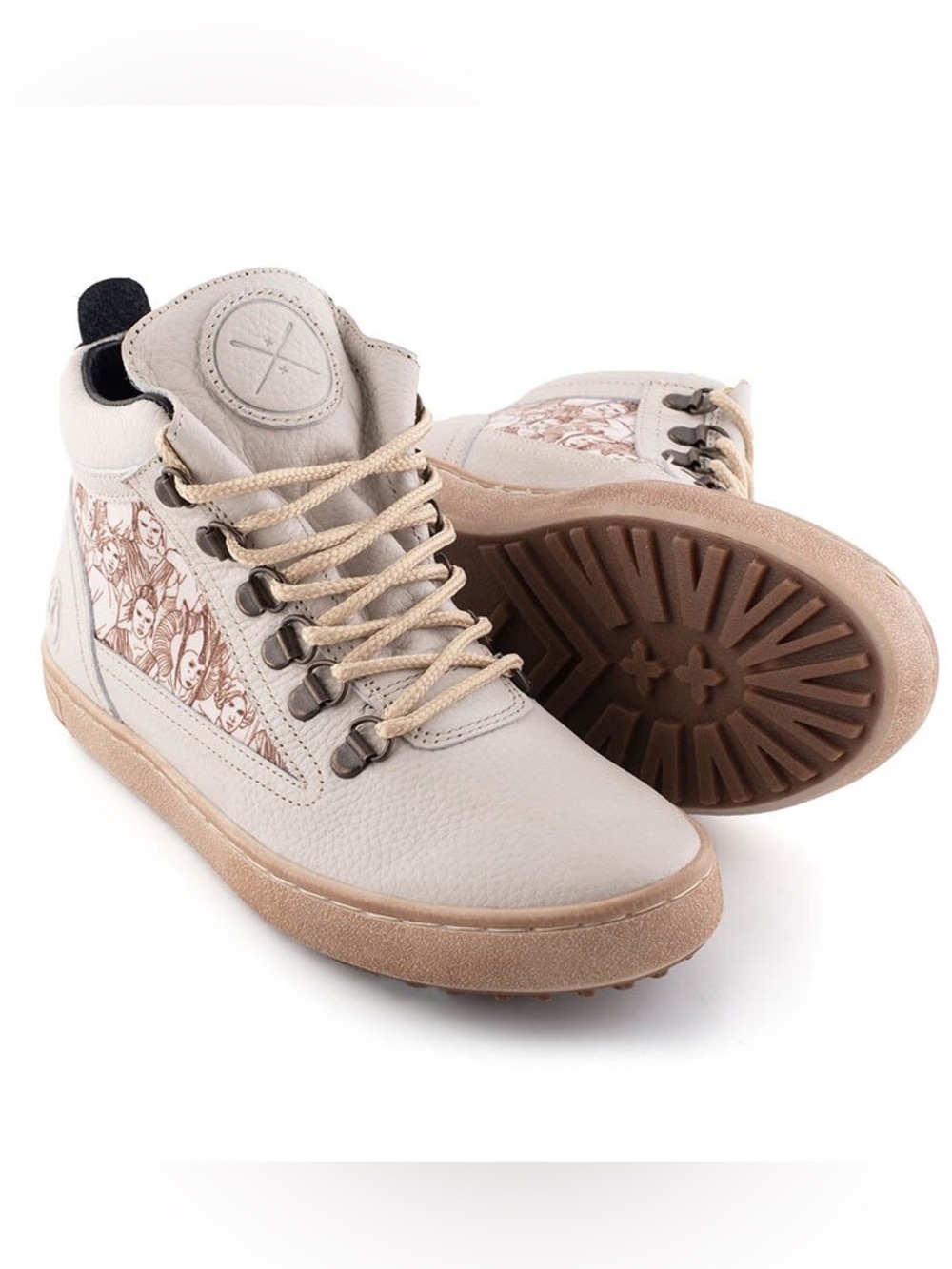 Inkkas Star Wars Rey/Resistance High-Top Camping Boots white leather size 8